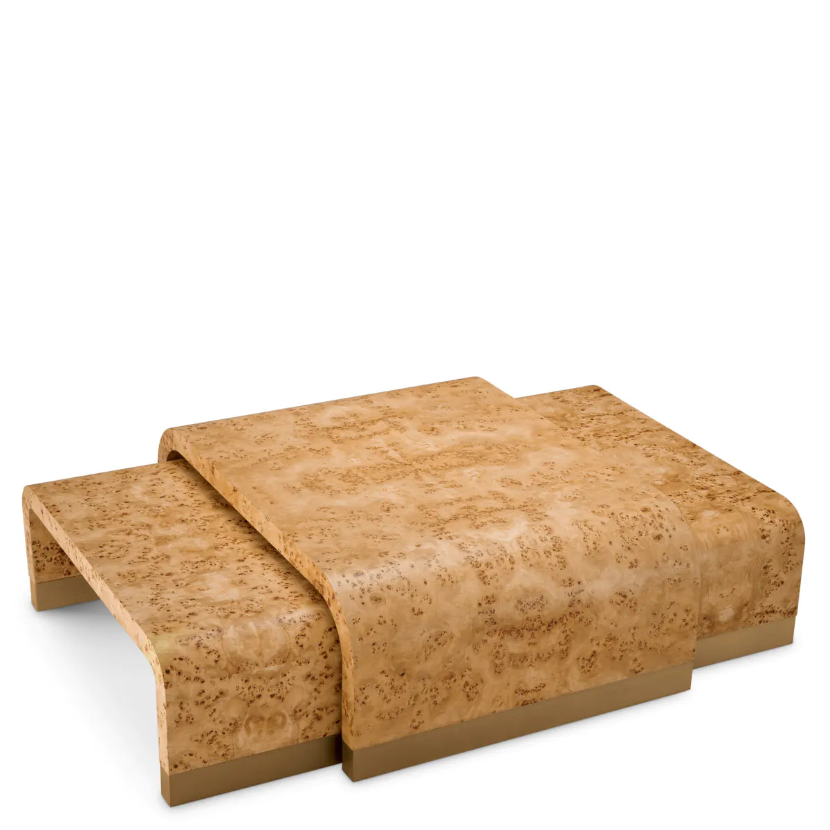 Mappa Burl Three-Piece Coffee Table