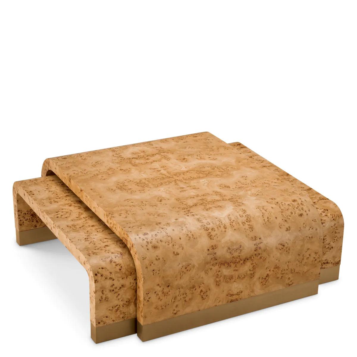 Mappa Burl Three-Piece Coffee Table