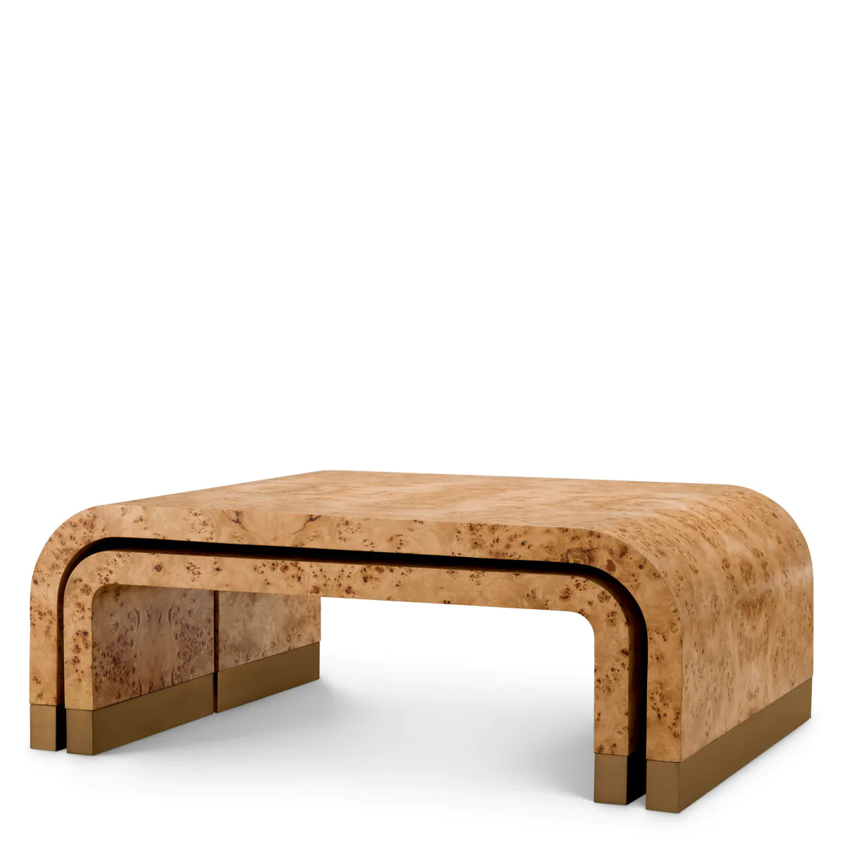 Mappa Burl Three-Piece Coffee Table