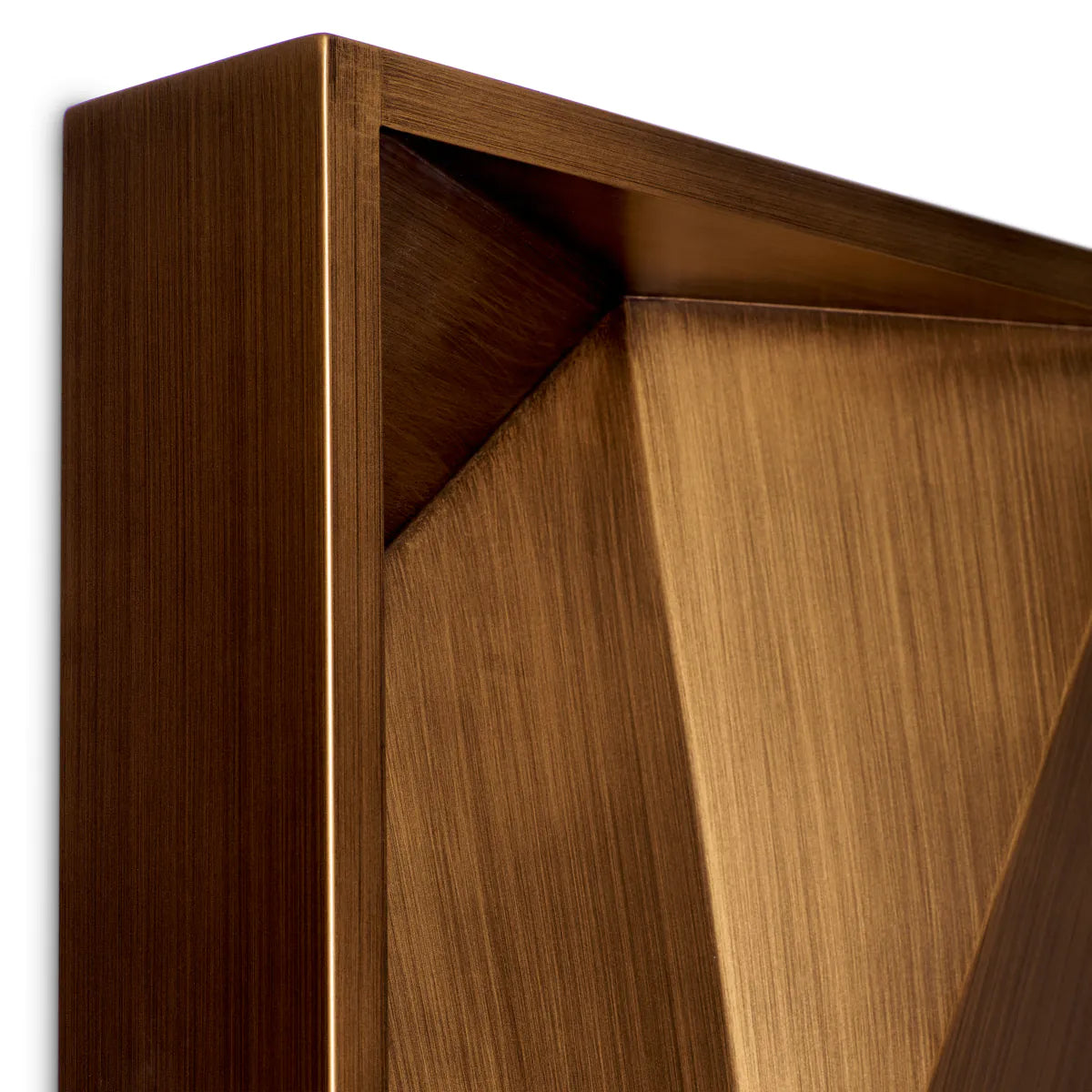 Faceted Burnished Brass Wall Panel