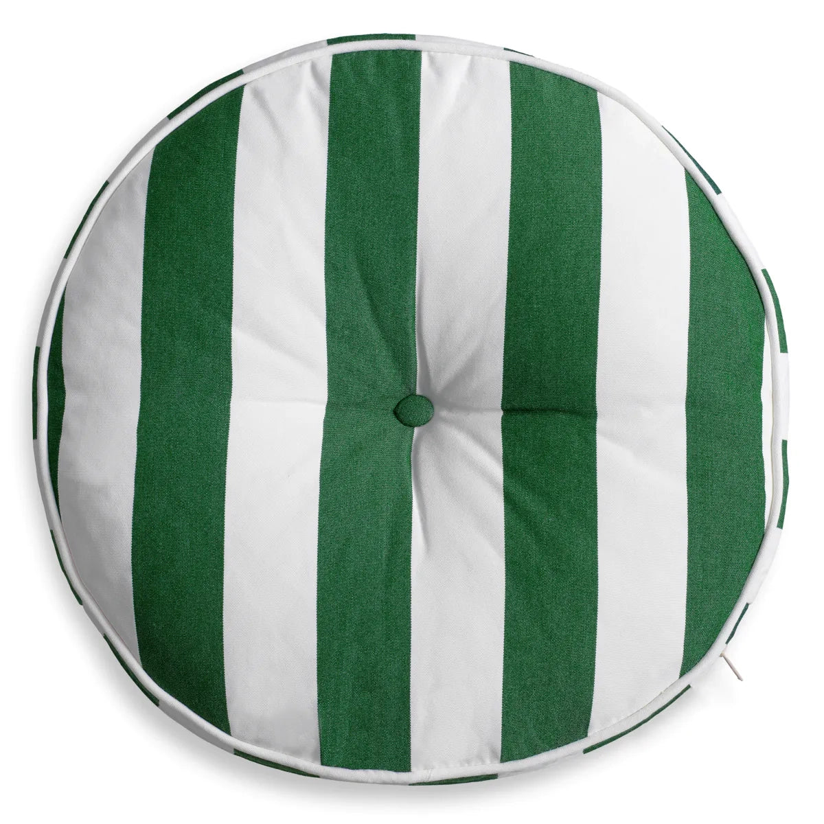 Round Striped Outdoor Pillow | Beige Stripe