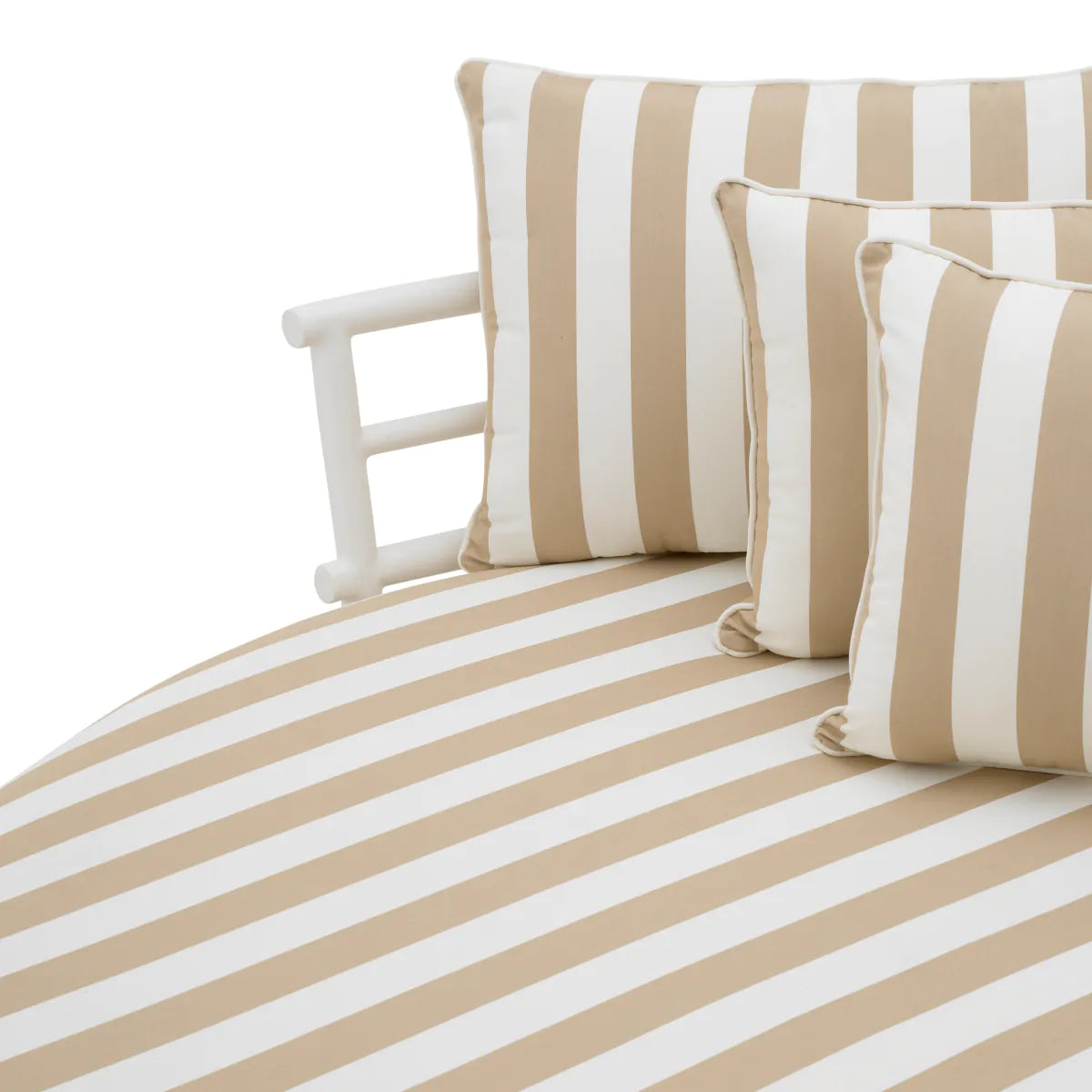 Laguno Round Outdoor Daybed | Beige Stripe