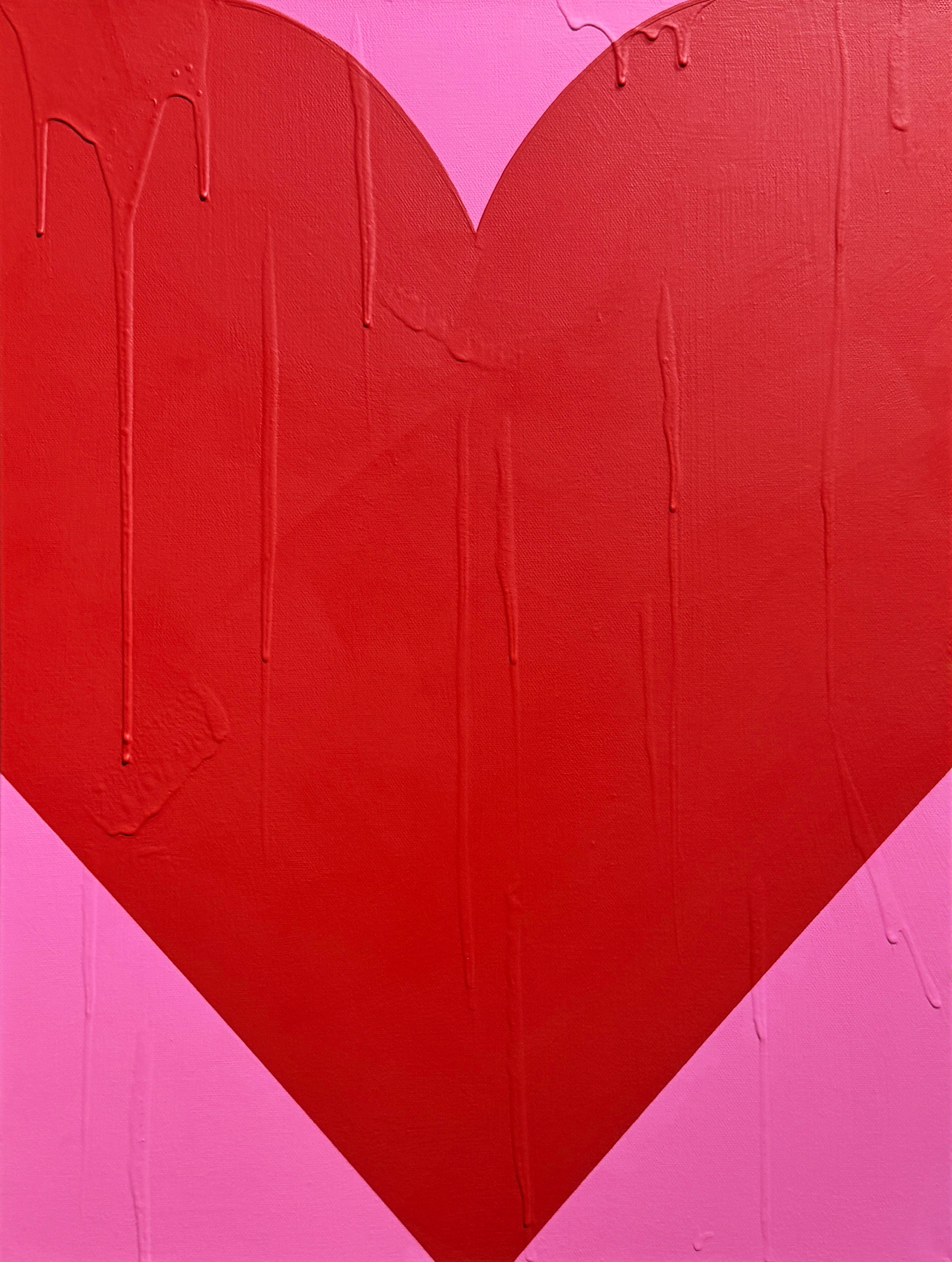 Ron Giusti Heart Pink Red 18” x 24”