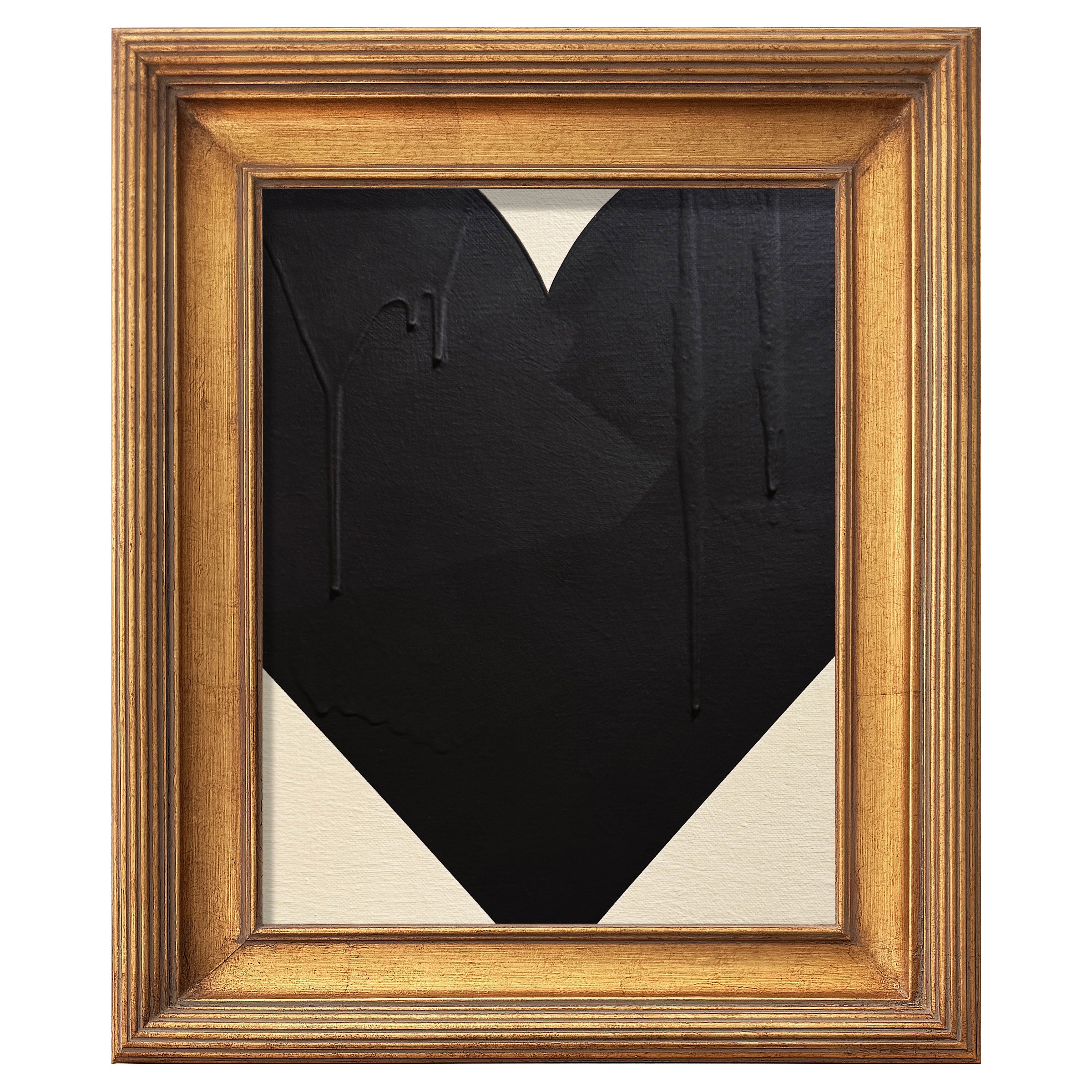 Ron Giusti Mini Heart Cream Black 11” x 14”