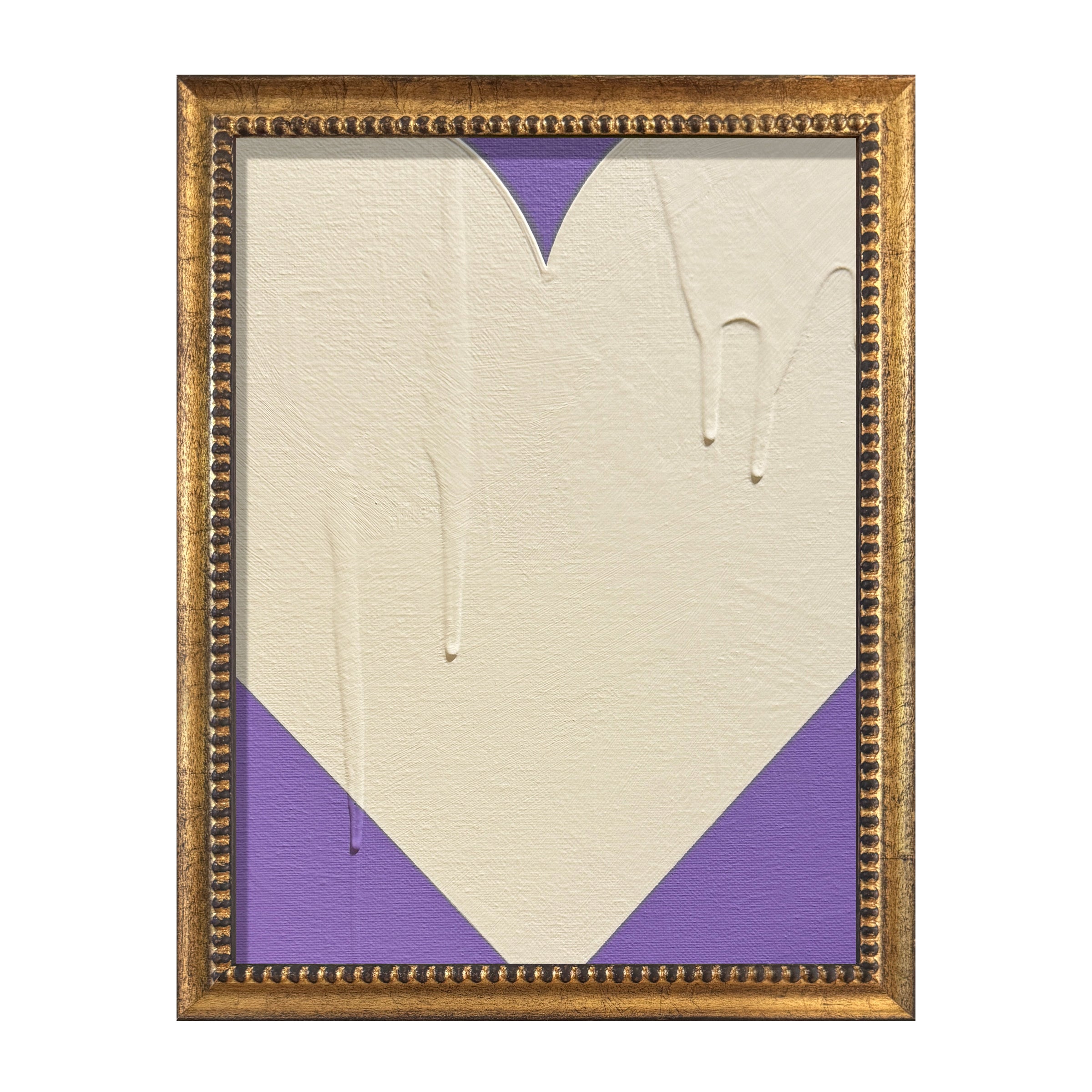 Ron Giusti Mini Heart Lavender Cream 9” x 12”