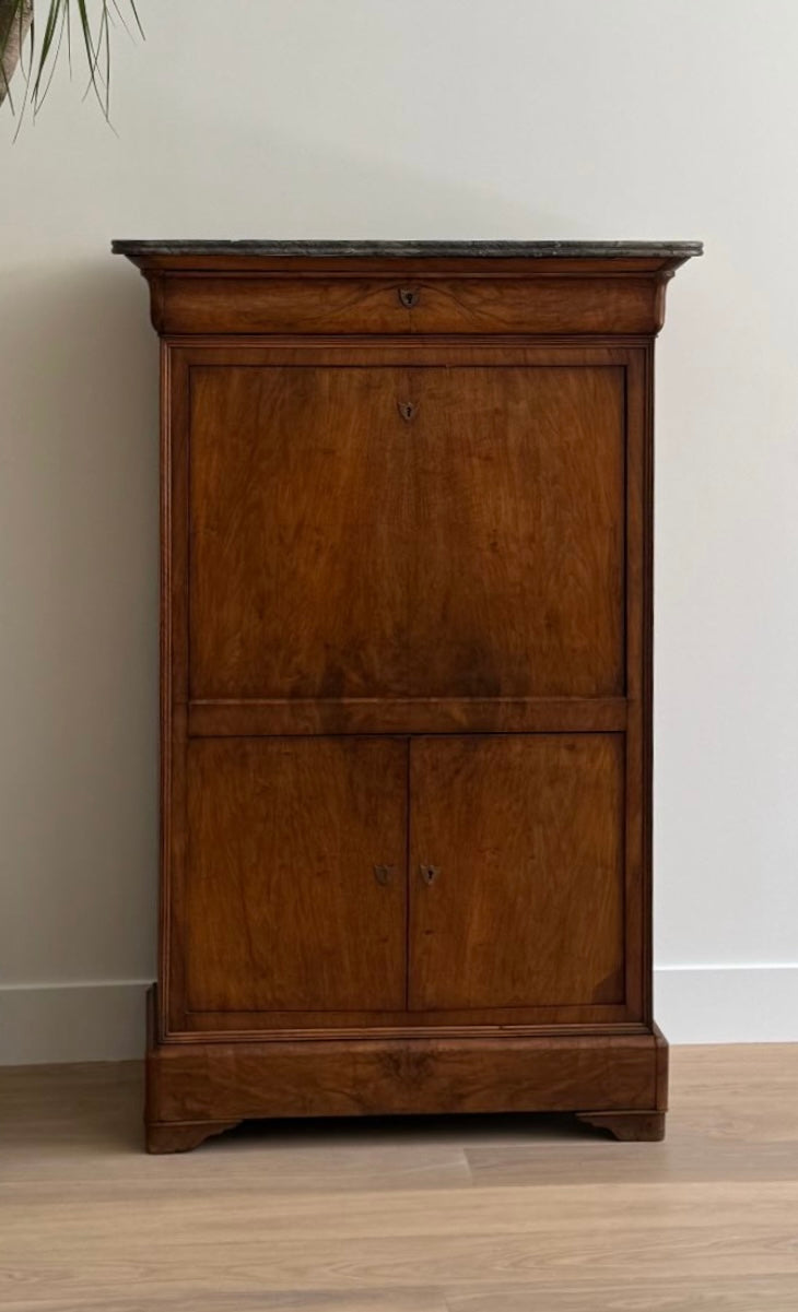Louis Philippe Style Walnut Secretary