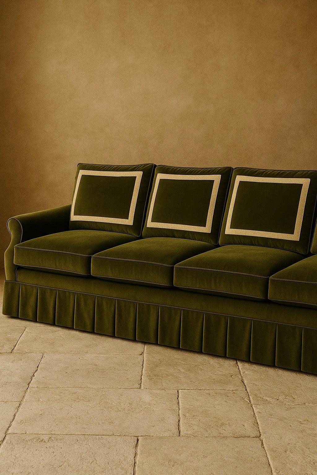 Classic Skirted Sofa