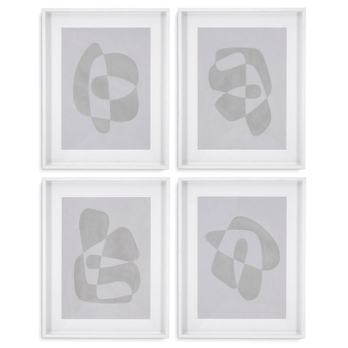 Soft Shapes Framed Prints | Set of 4