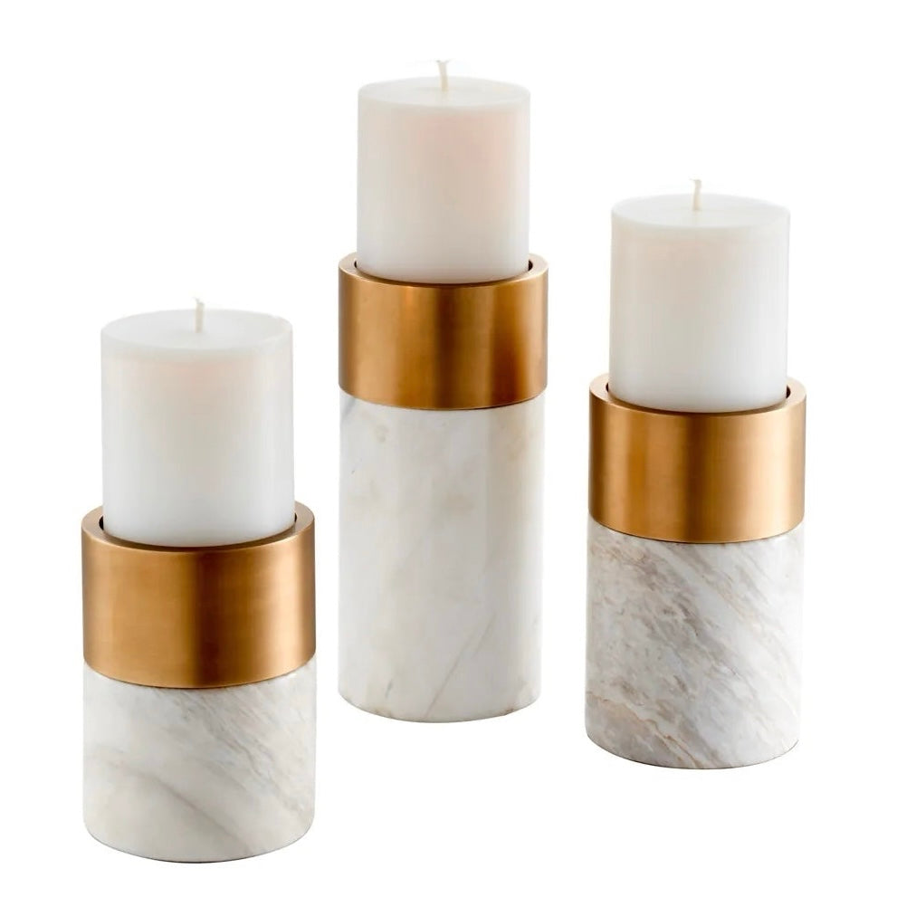 Sierra Votive Set | White Marble