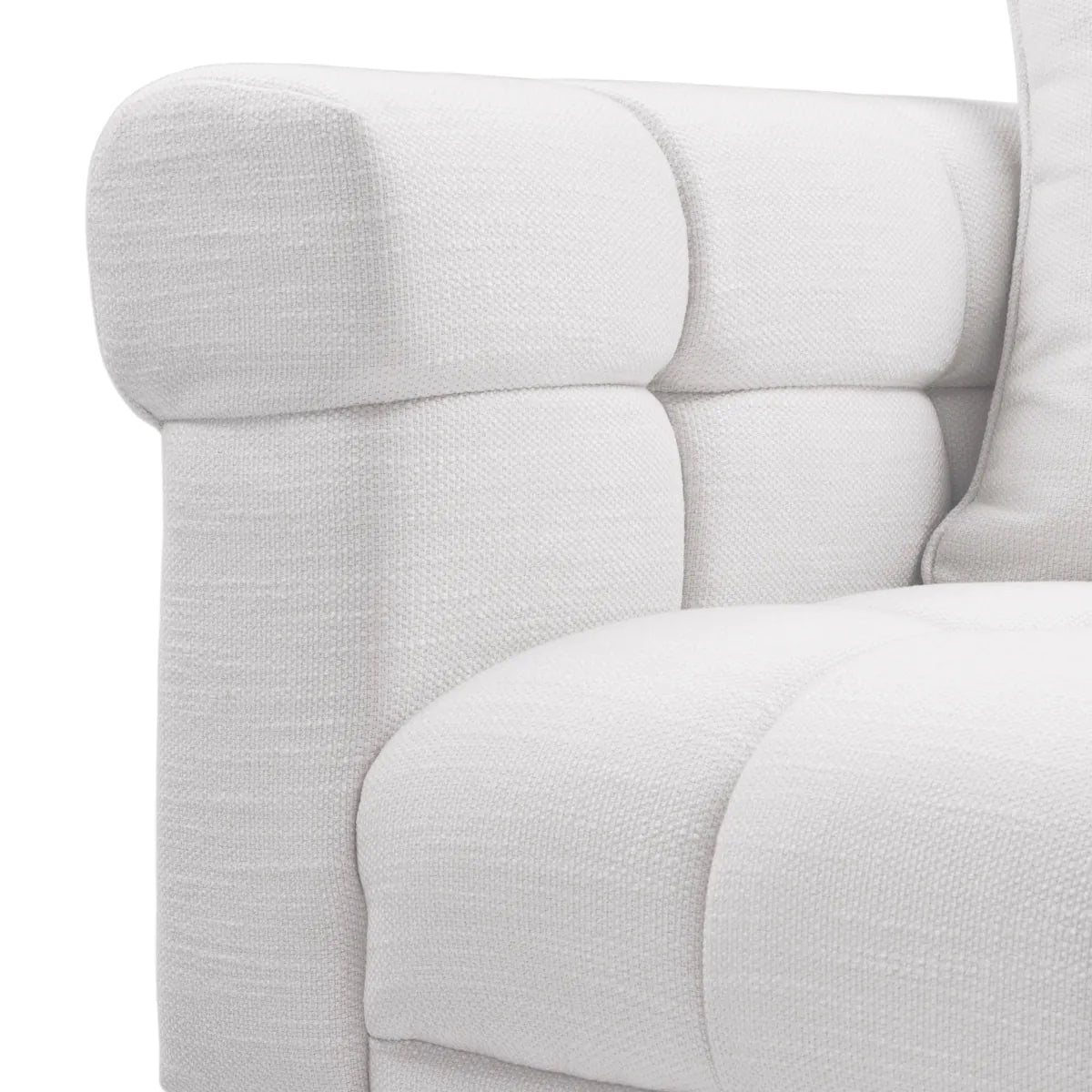 Aurelio White Tufted Sofa