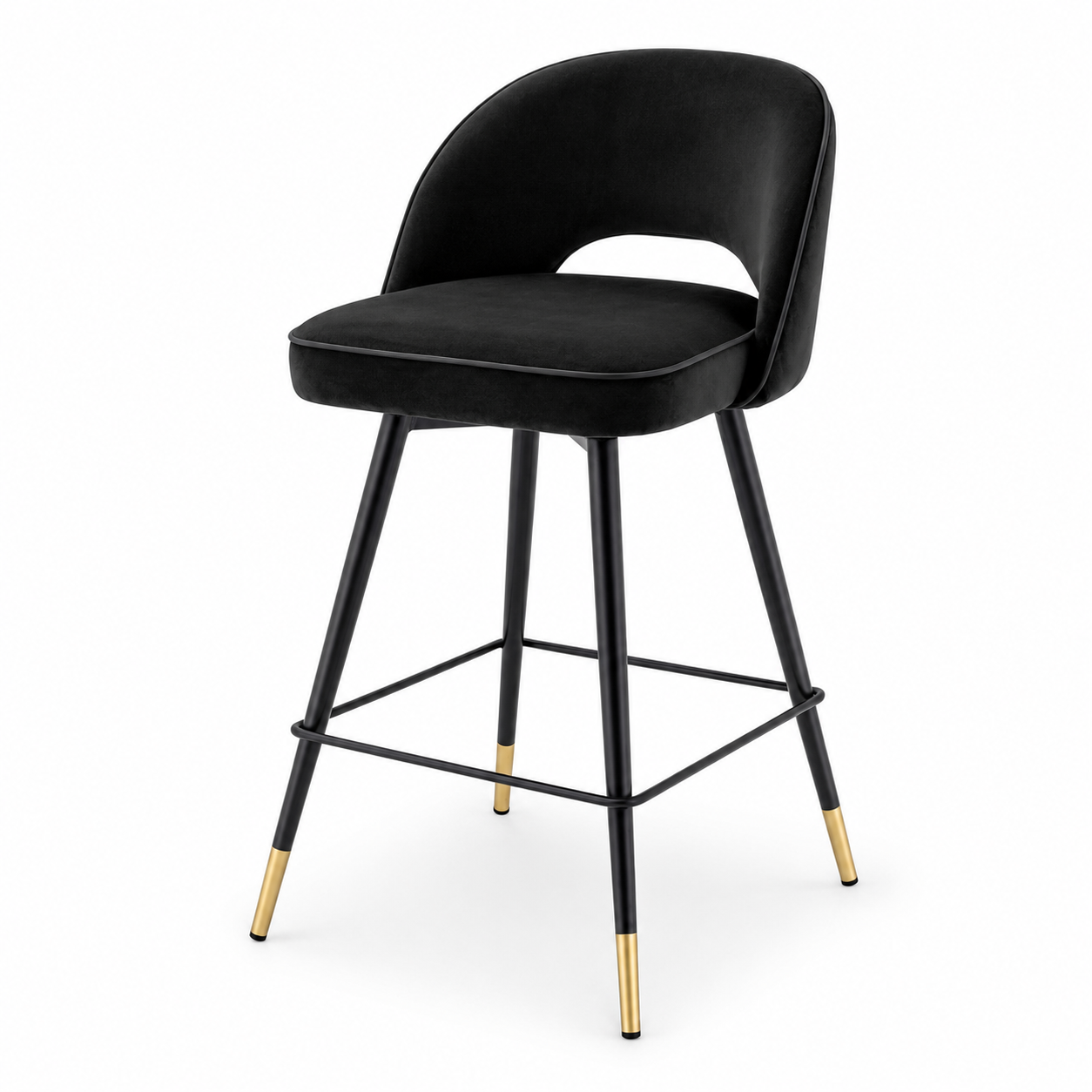 Cliff Counter Stool Pair | Roche Black Velvet