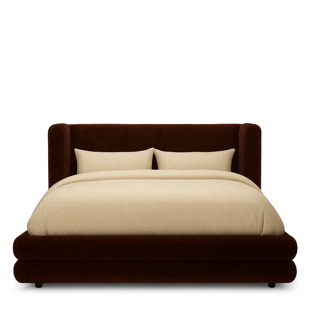 Creststone Bed | Chocolate Mohair