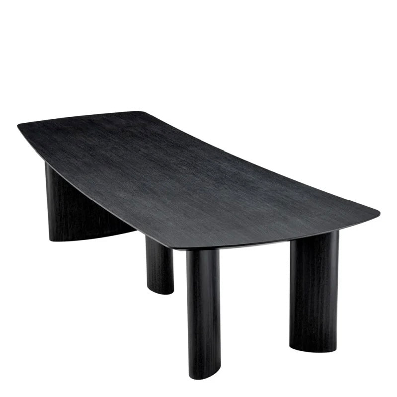 Harmonie Black Oak Dining Table | Large