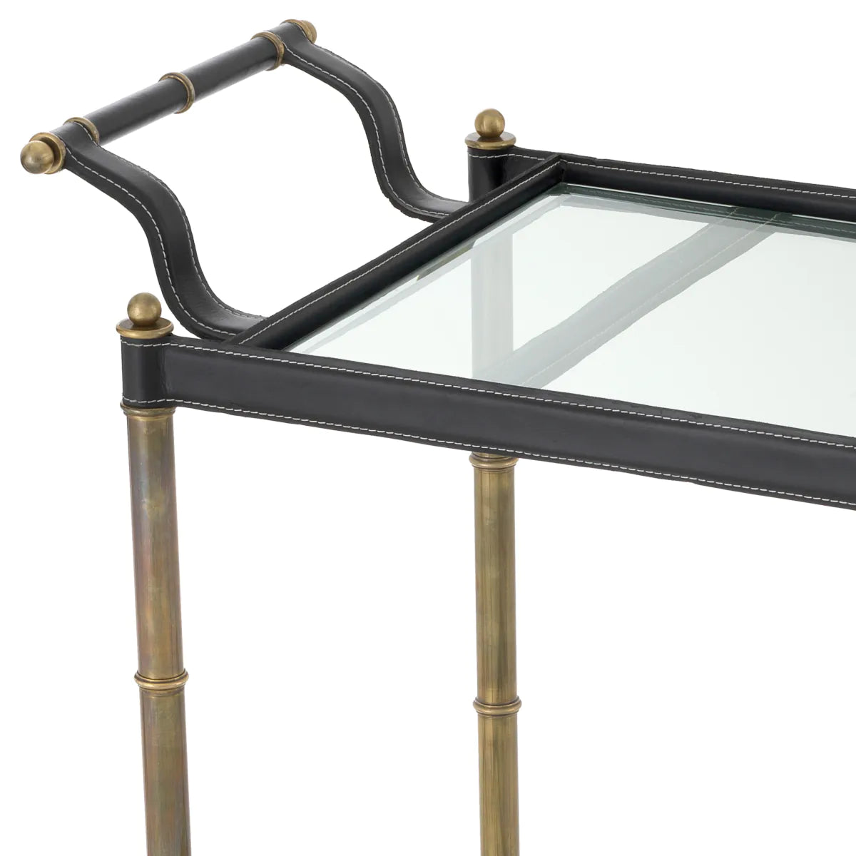Kensington Leather Bar Cart
