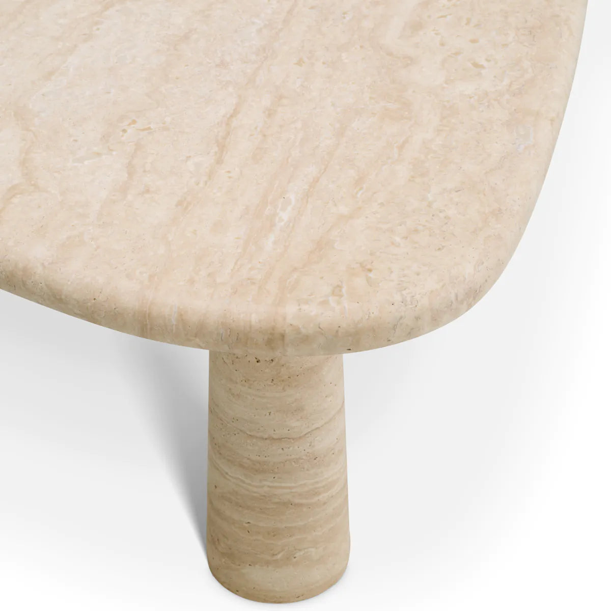 Larino Travertine Marble Side Table
