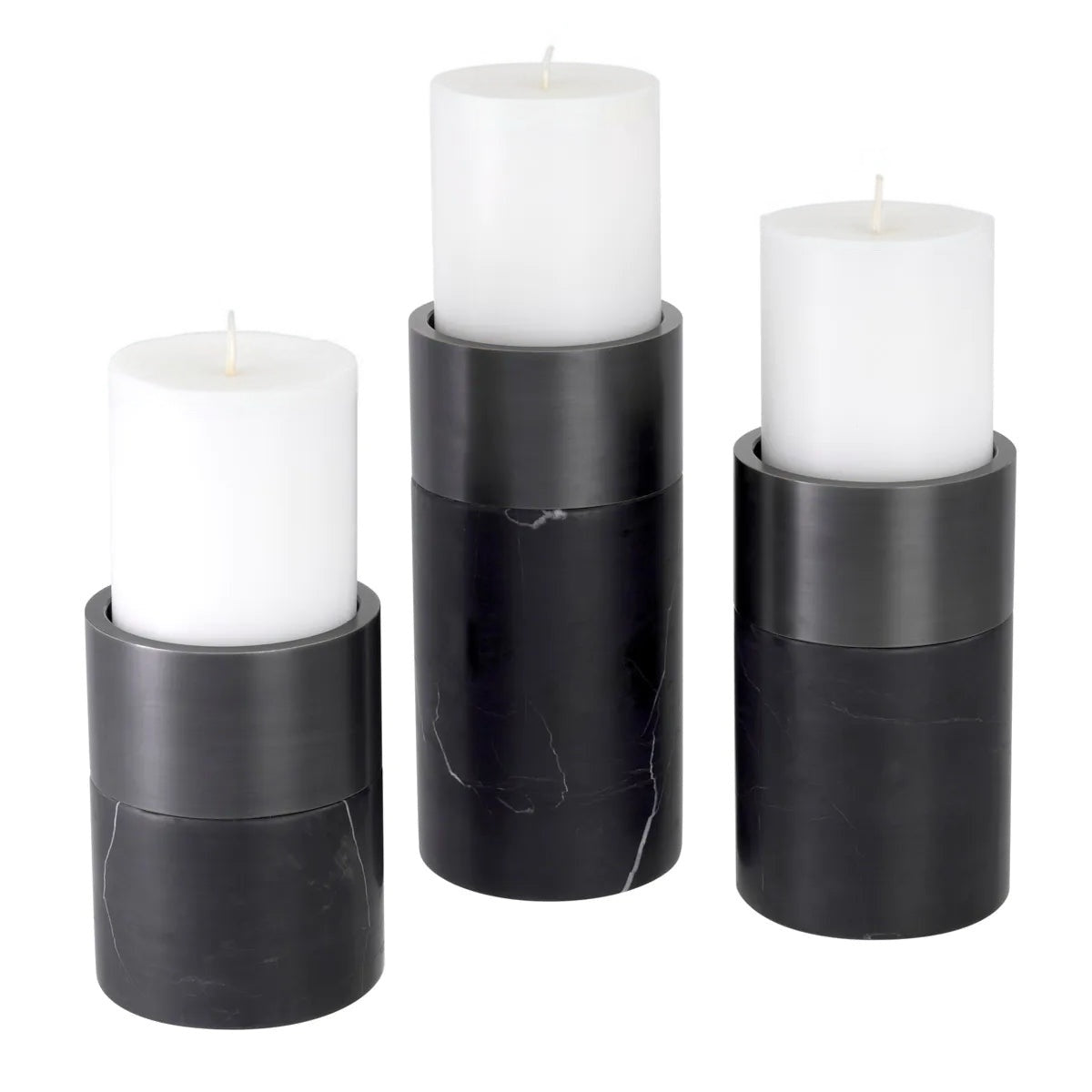 Sierra Votive Set | Black Marble