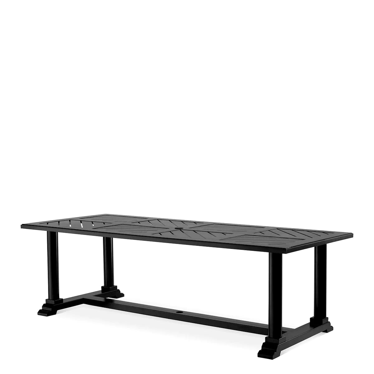 Bell Rive Outdoor Dining Table | Black Aluminum