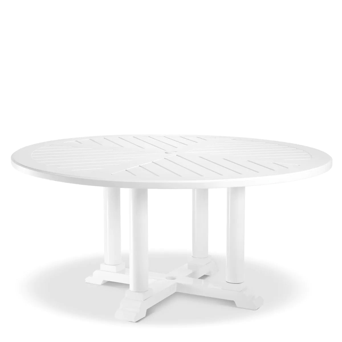 Bell Rive Round Dining Table | Black Aluminum