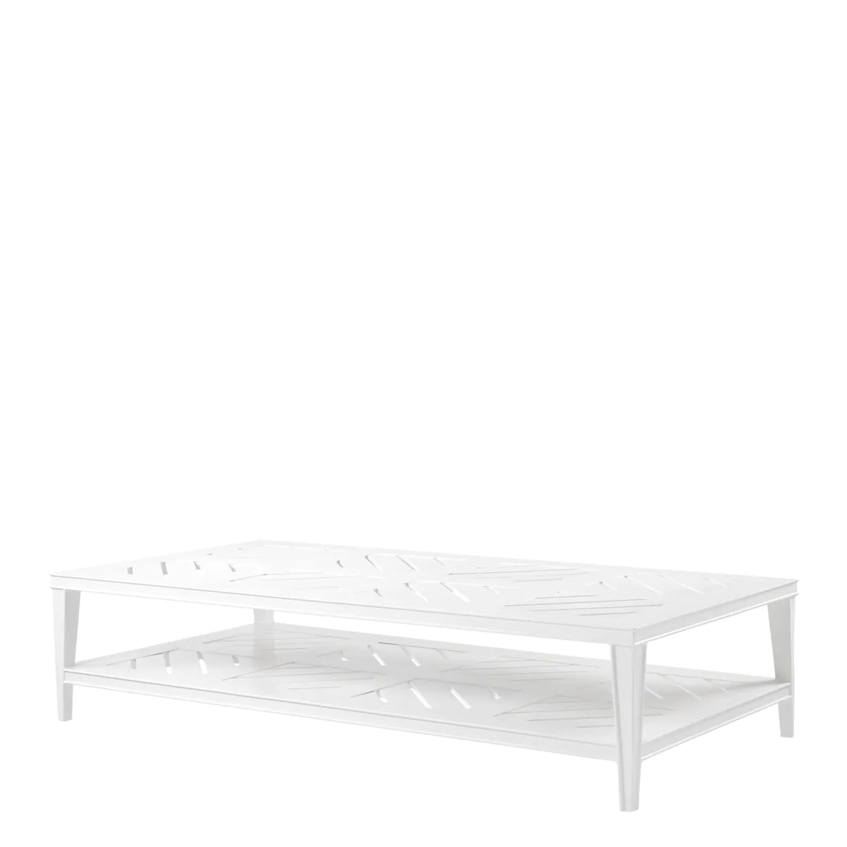 Bell Rive Outdoor Coffee Table | White Aluminum