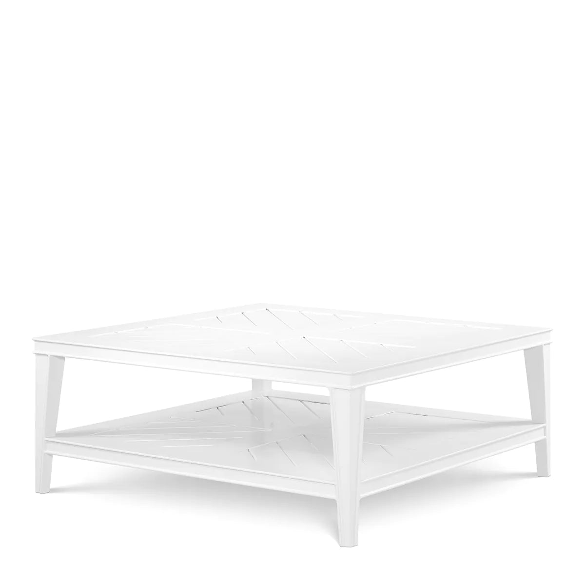 Bell Rive Outdoor Coffee Table | White Aluminum