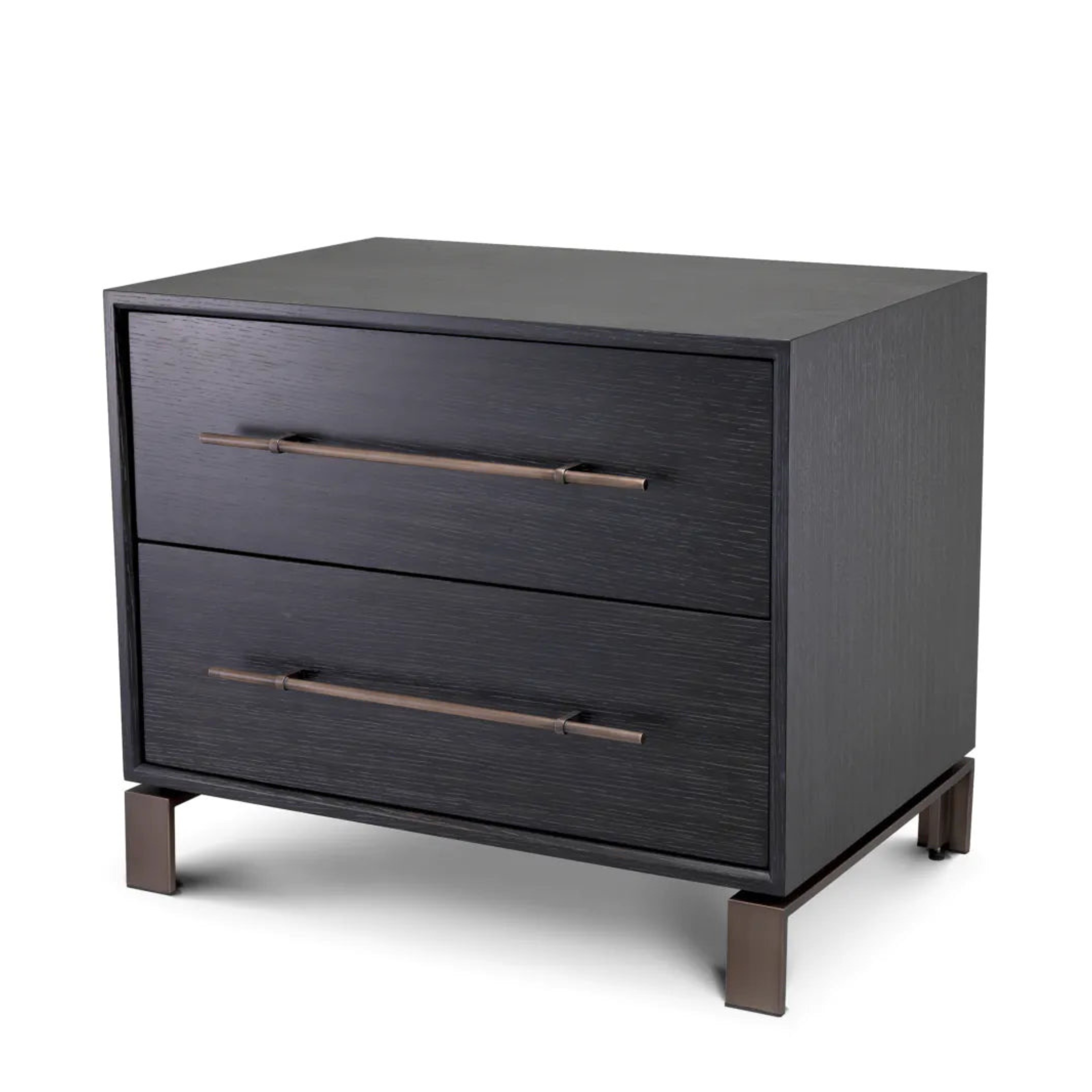 Canova Charcoal Oak & Bronze Nightstand