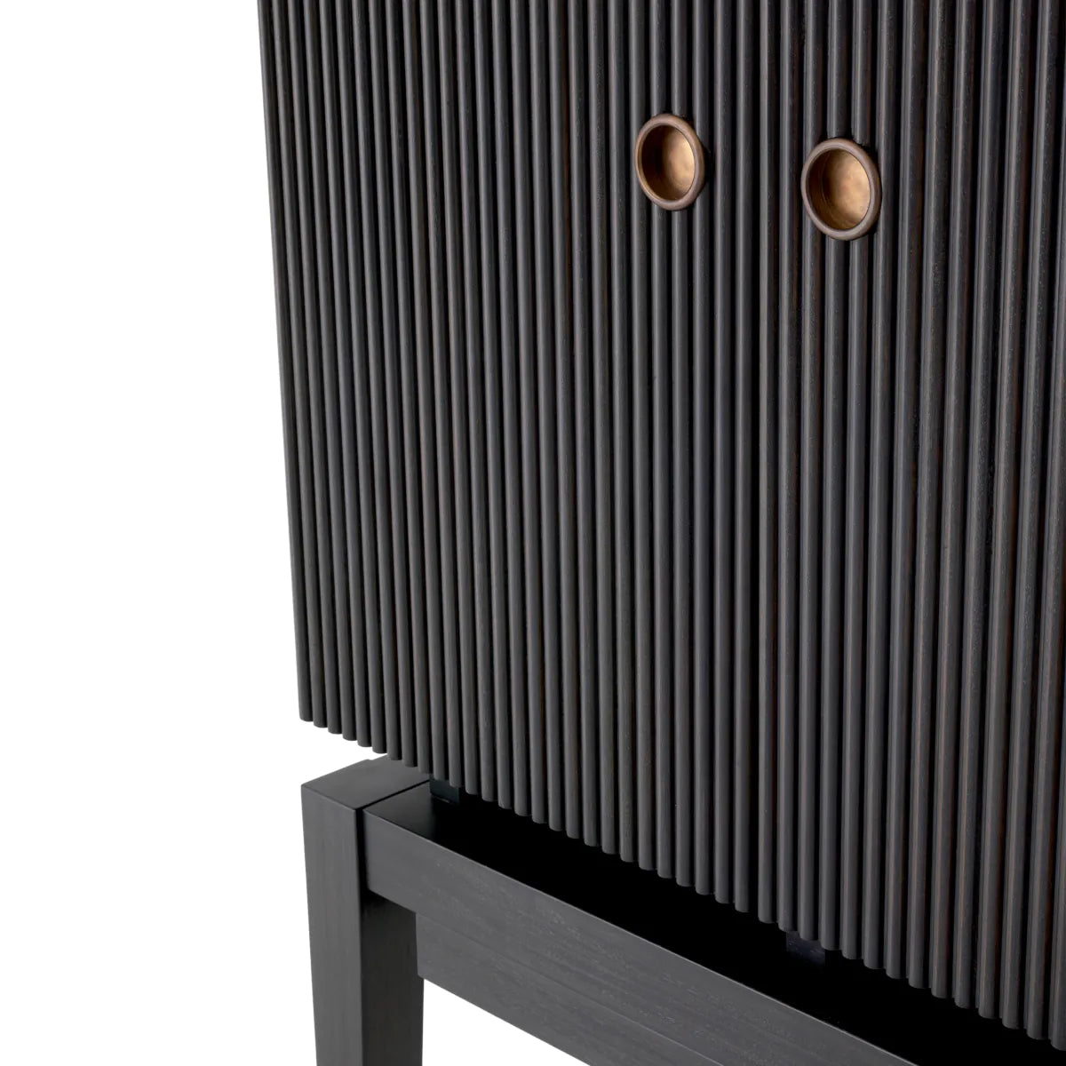 Dimitrios Fluted Oak Bar Cabinet