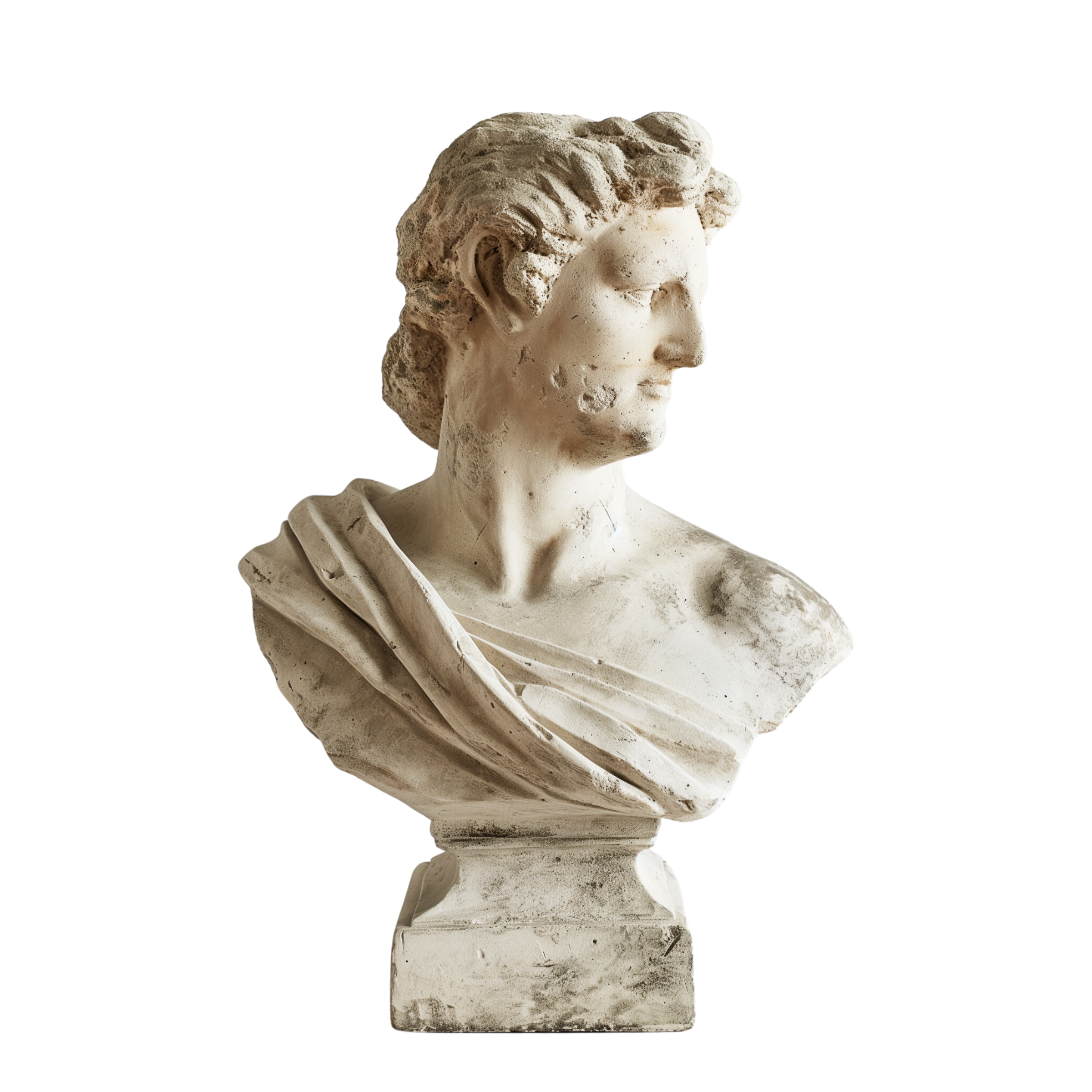 Antique Grand Tour Limestone Bust of Apollo | 19th Century