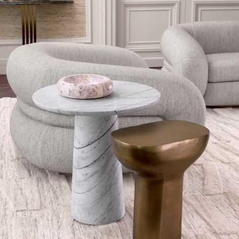 Terry White Marble Side Table
