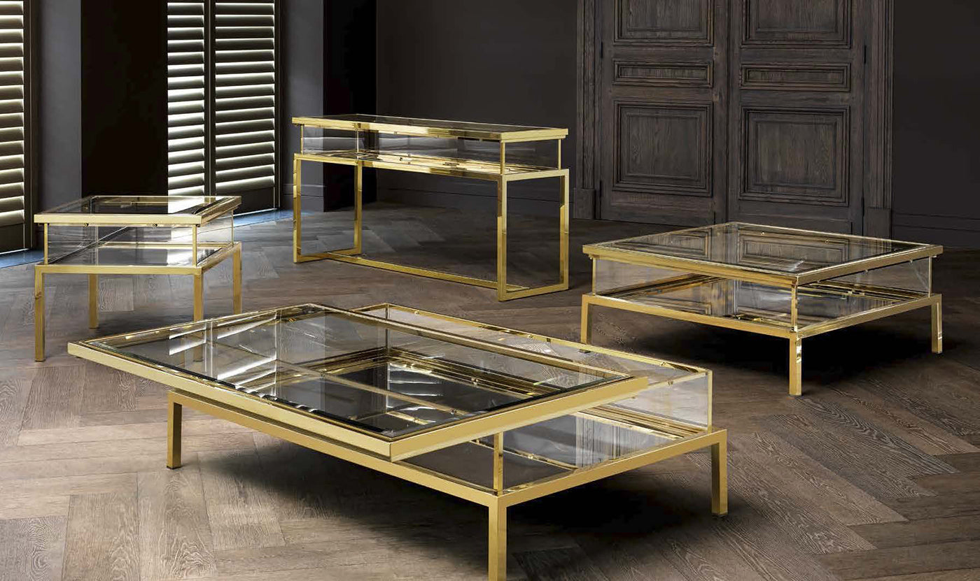 Harvey Console Table | Brushed Brass