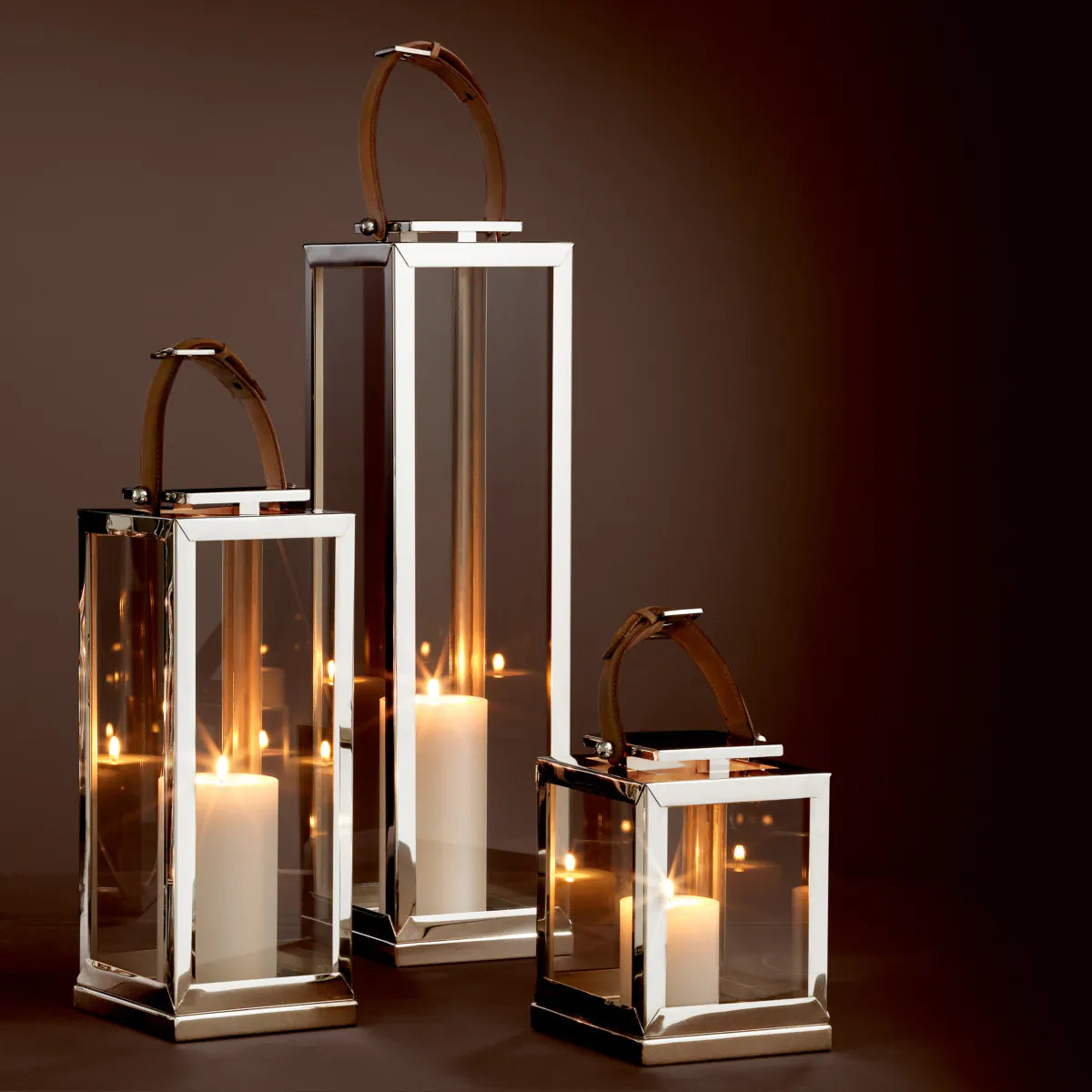 Equestrian Leather Strap Lanterns