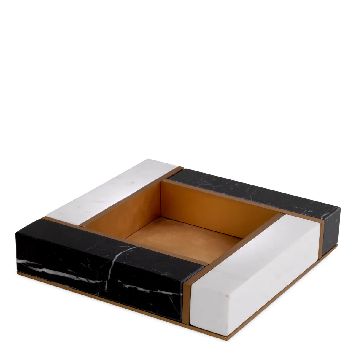 Harper Brass & Marble Tray | Small