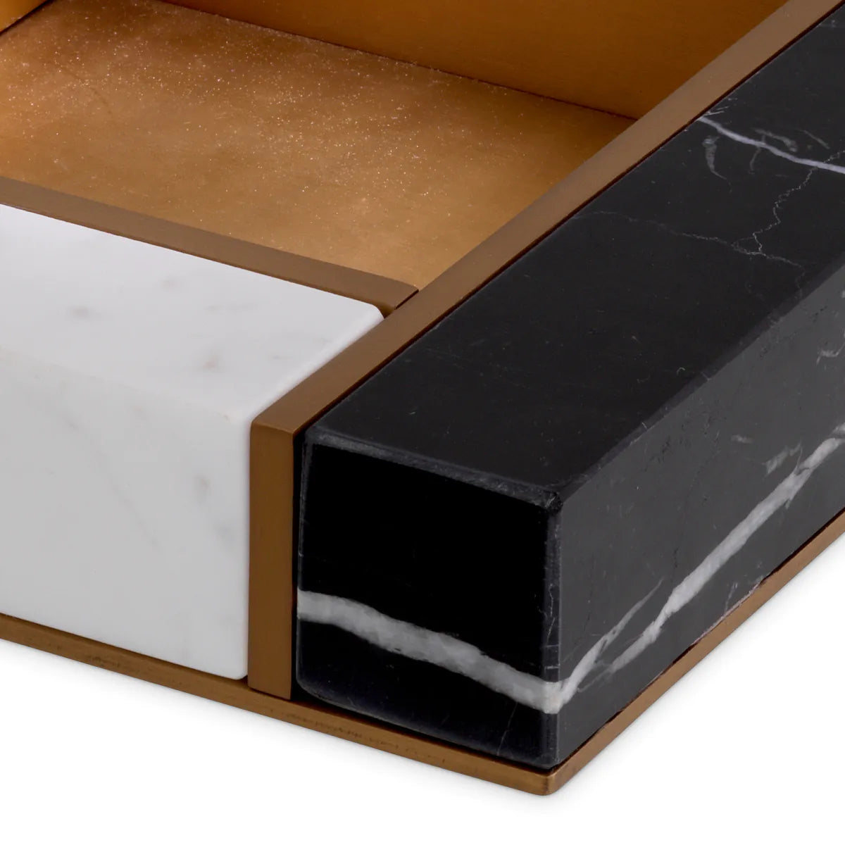 Harper Brass & Marble Tray | Small
