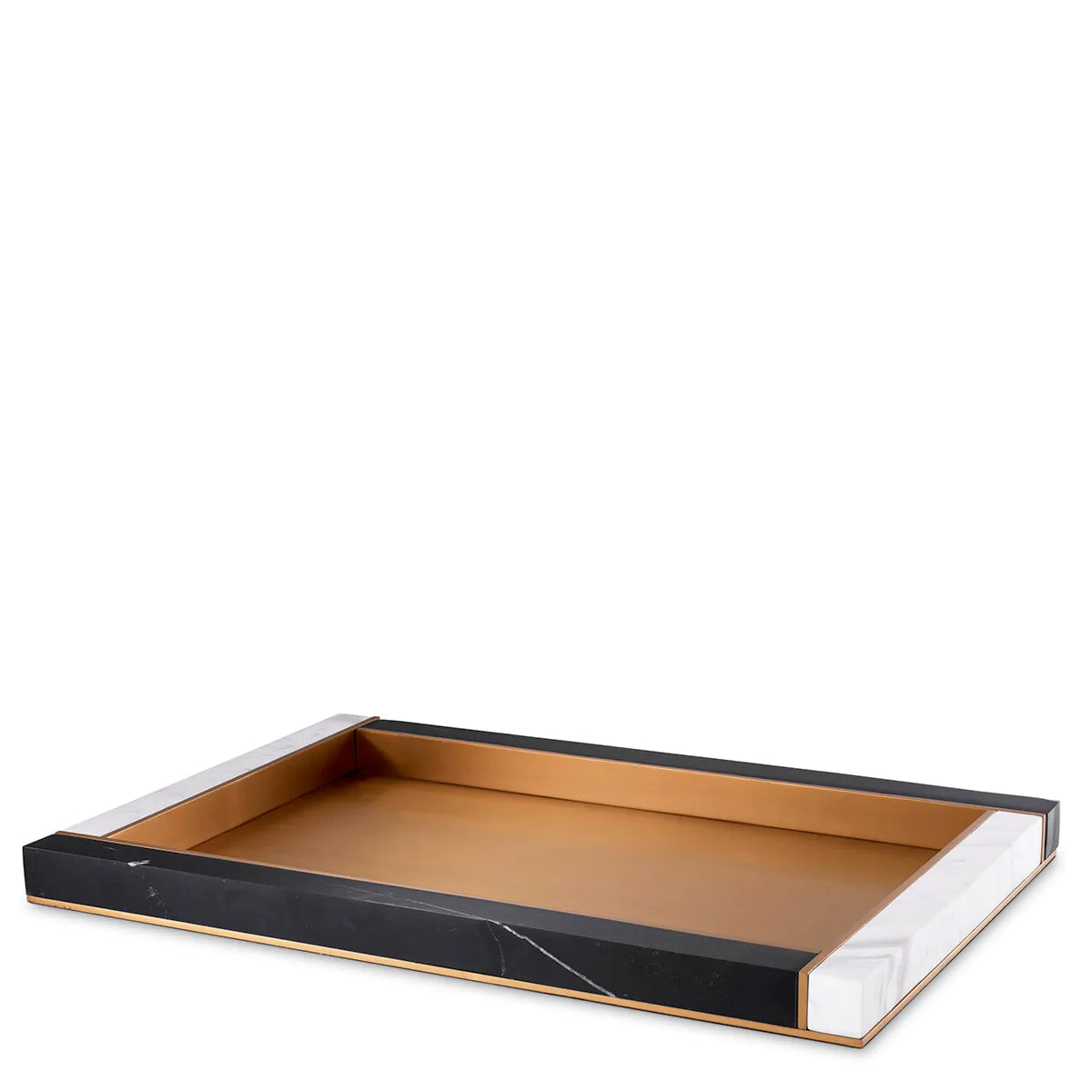 Harper Brass & Marble Tray | Large