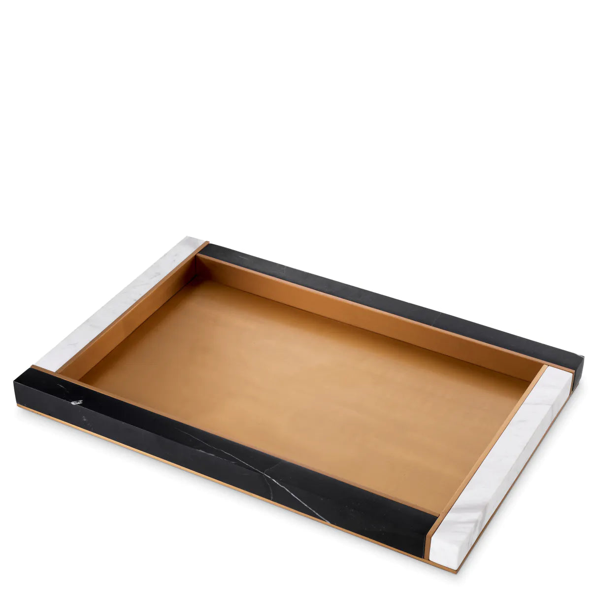 Harper Brass & Marble Tray | Small