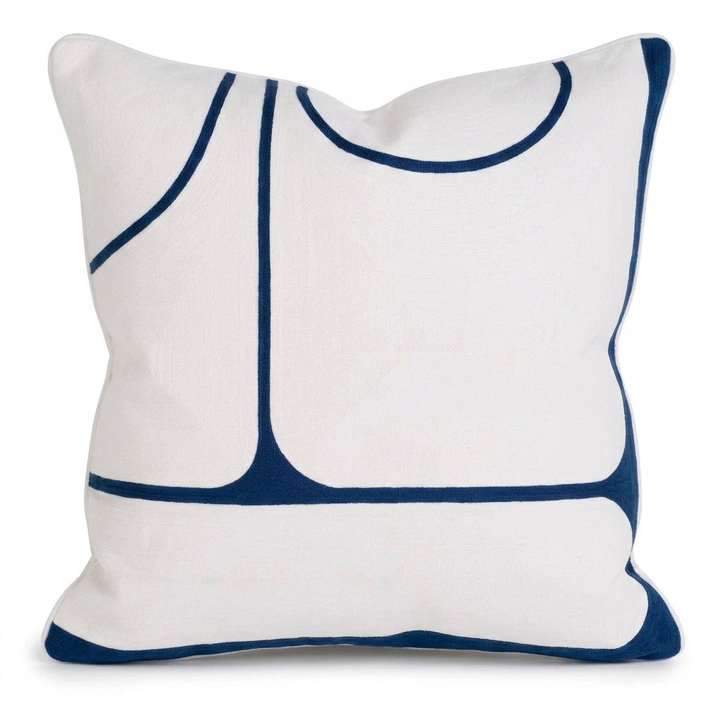 Sabrosa White & Blue Pillow