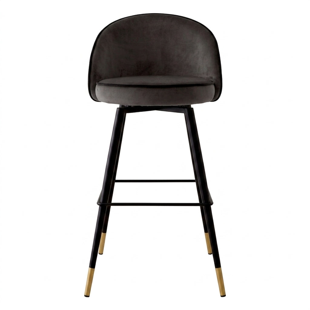 Cooper Bar Stool Pair | Roche dark grey