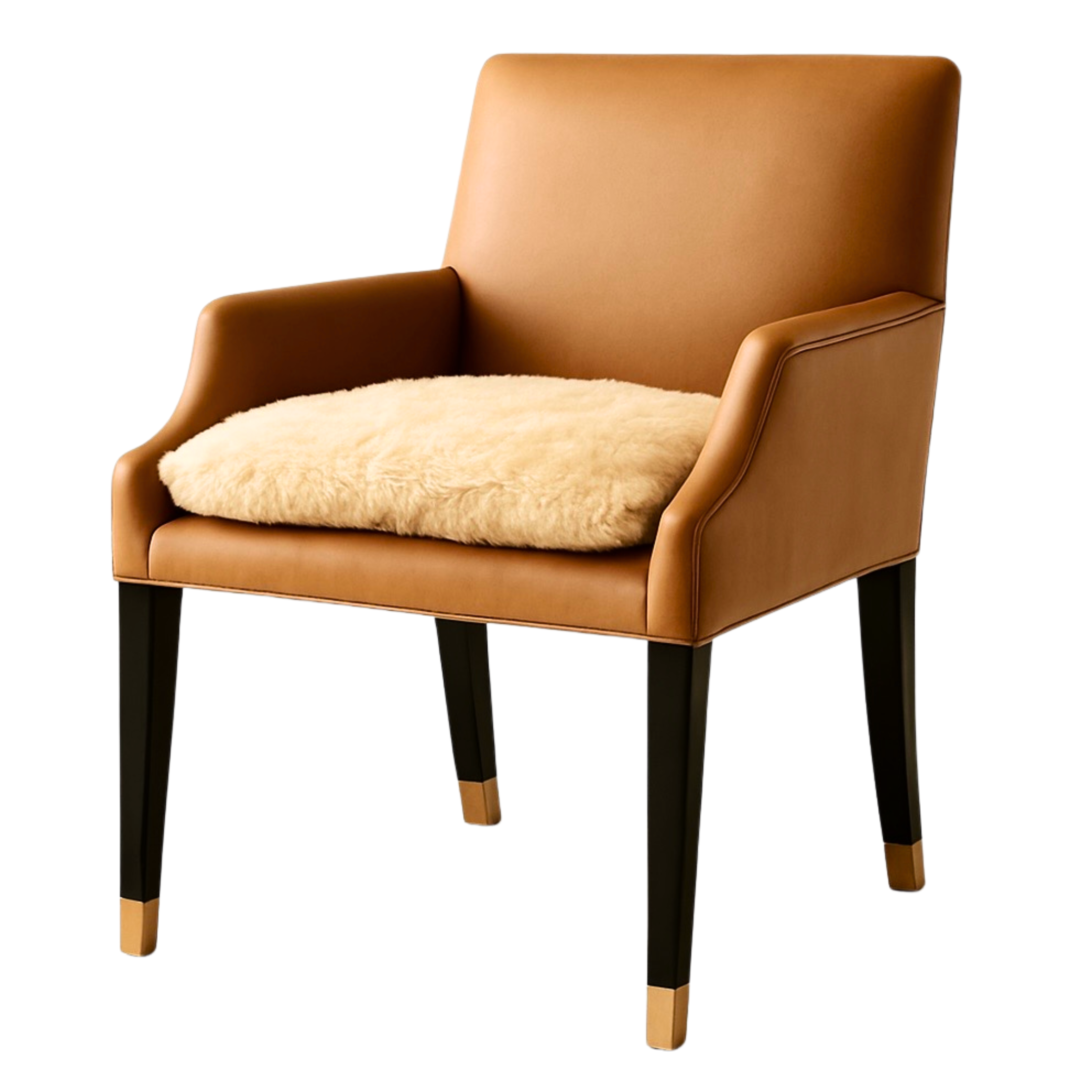 Clayton Dining Chair | Leather & Shearling