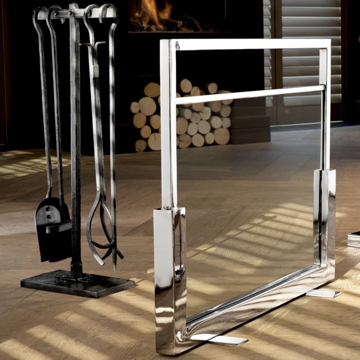 Antique Zinc Fireplace Tools | 4-Piece Set