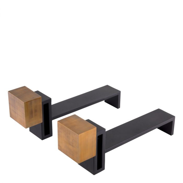 Chitry Antique Brass Andirons