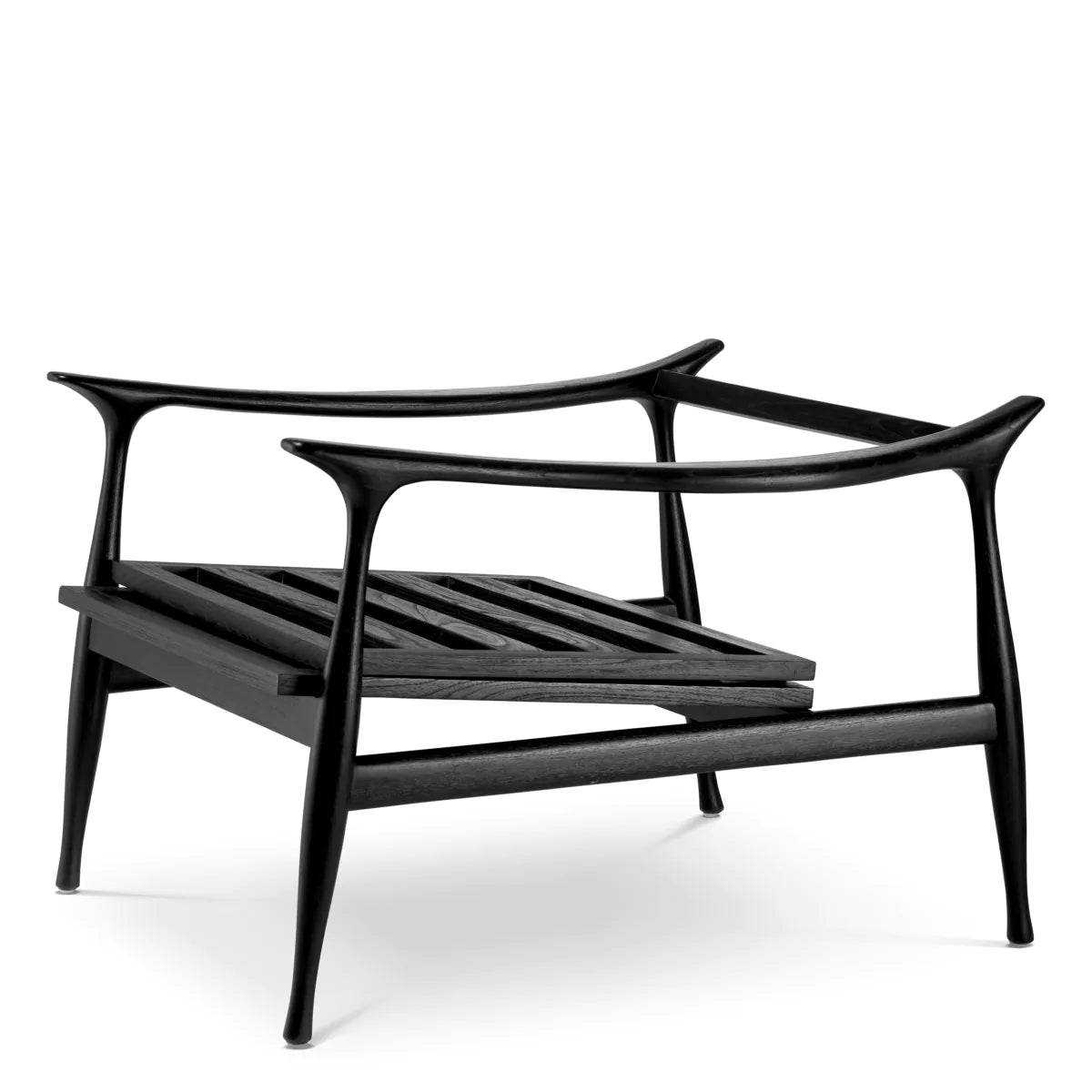 Mid-Century Manzo Lounge Chair | Black