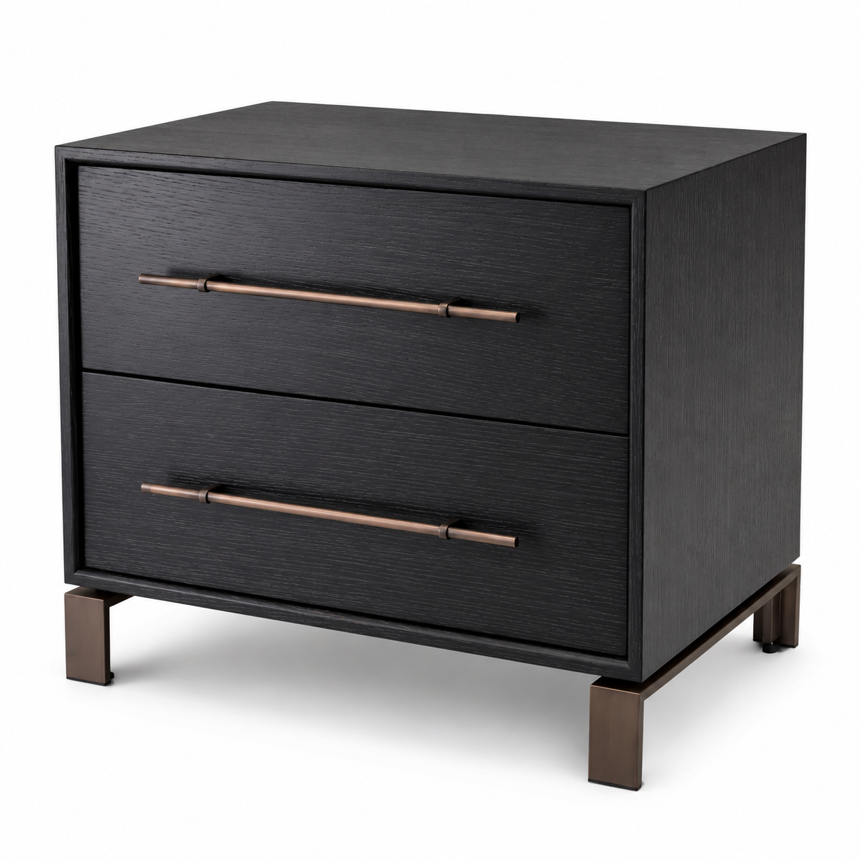 Canova Charcoal Oak & Bronze Nightstand