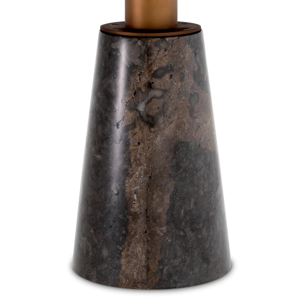 Genova Mocha Oak Dining Table | Marble Base