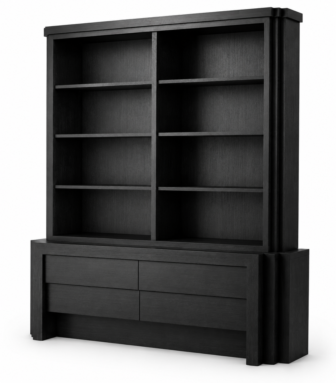 Metropolitan Bookshelf Charcoal Oak | Large