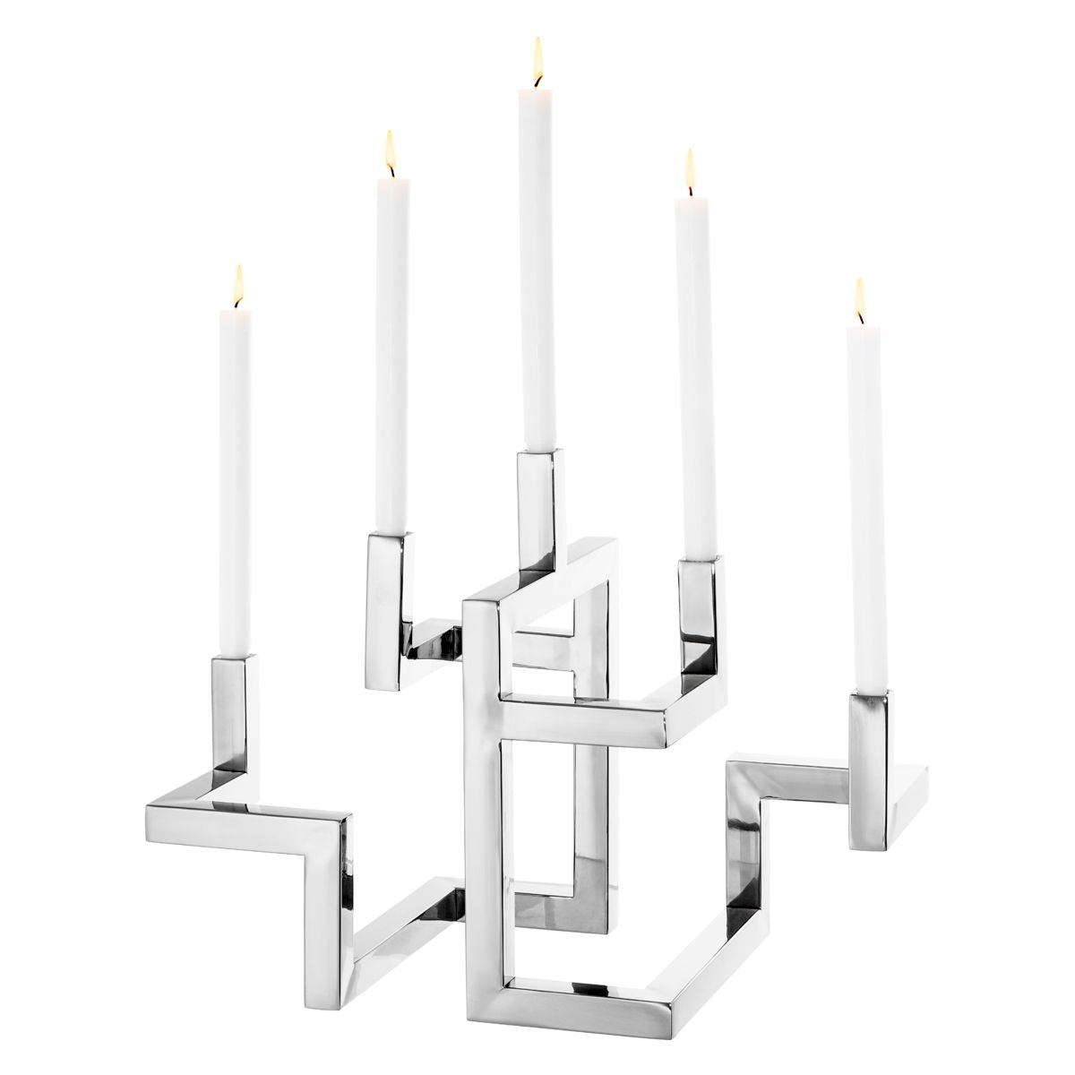 Skyline Candle Holder | Nickel