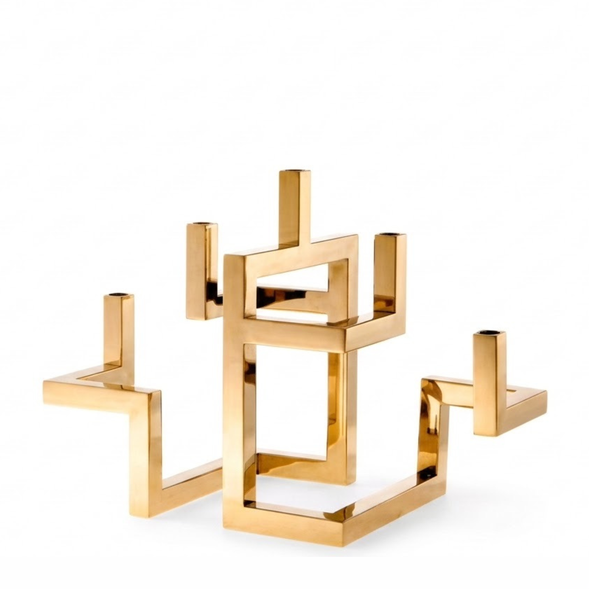 Skyline Candle Holder | Polished Brass