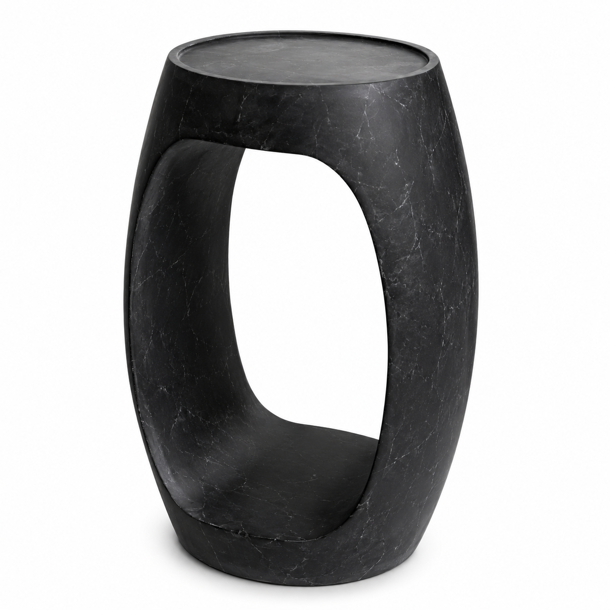Clipper Honed Marble Side Table