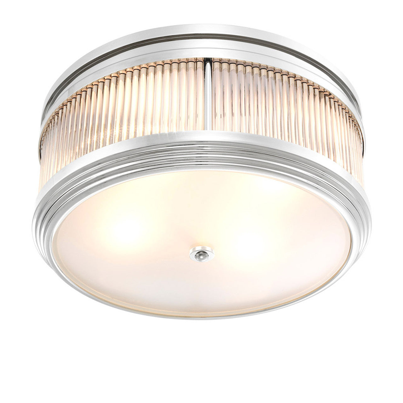 Rousseau Deco Flush Mount | Polished Nickel