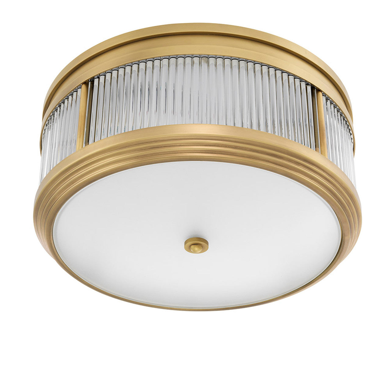 Rousseau Deco Flush Mount | Brass