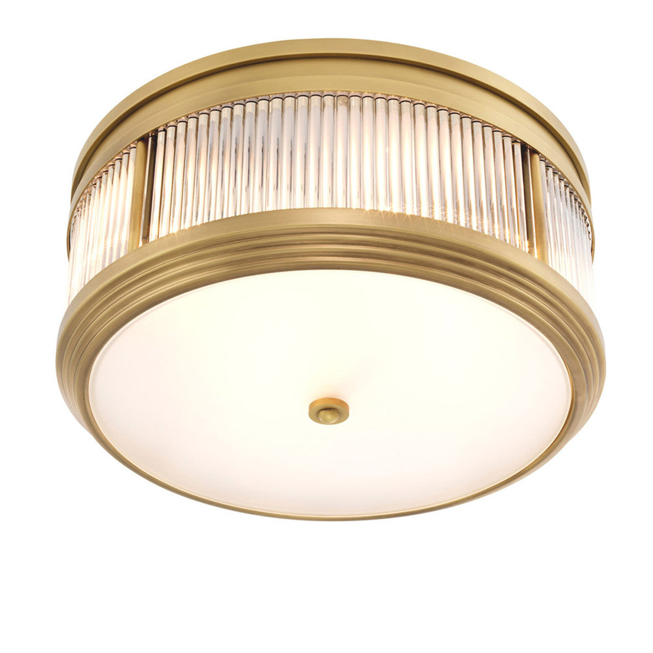 Rousseau Deco Flush Mount | Brass