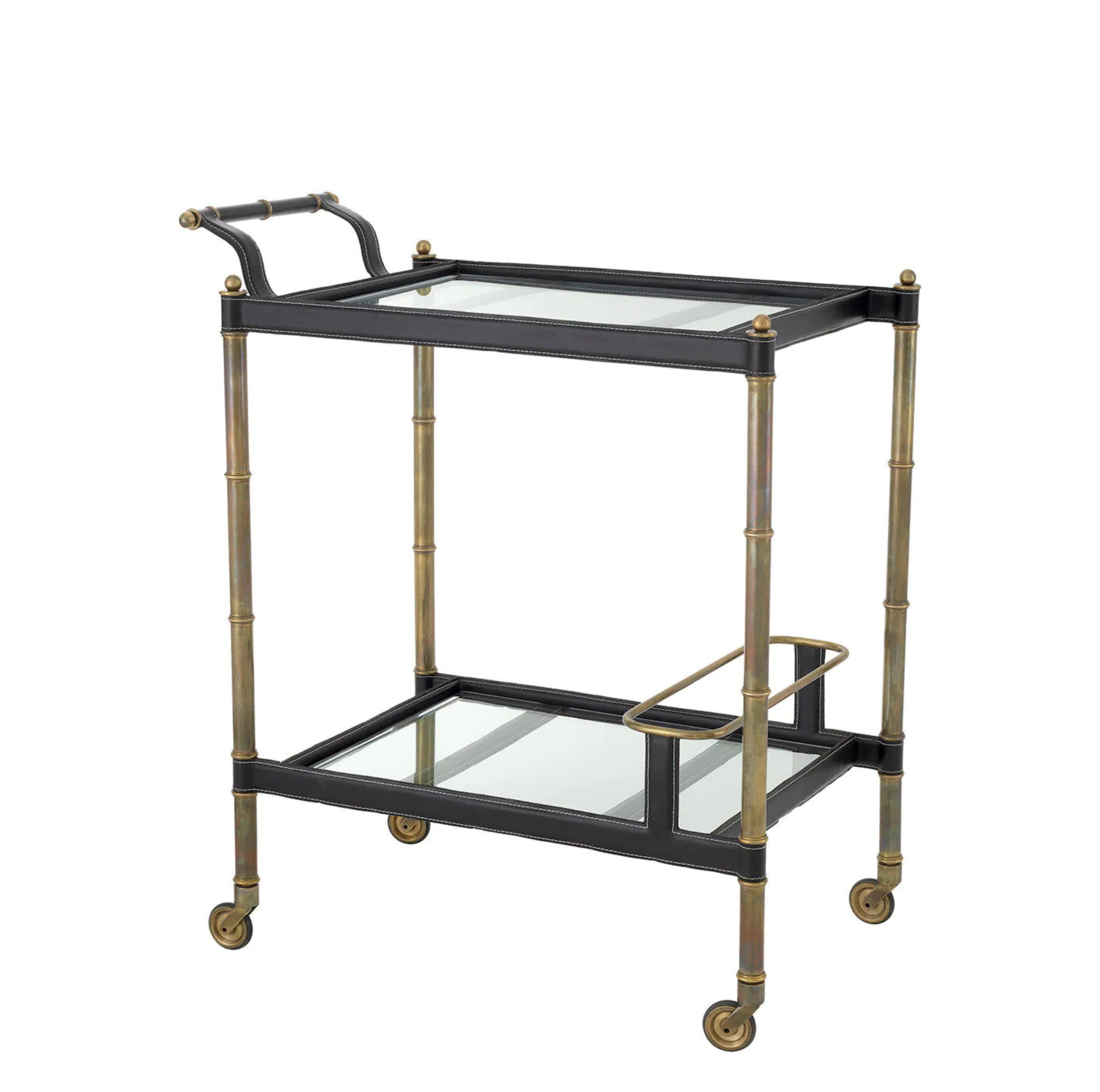 Kensington Leather Bar Cart